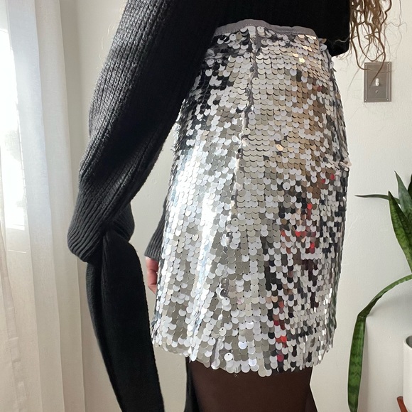 Zara Sequins Mini Skirt - Picture 3 of 10